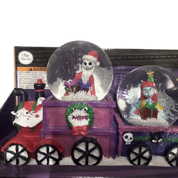 Nightmare Before Christmas Light Up Waterglobe Musical Train set Disney NBC NEW - Picture 5 of 7